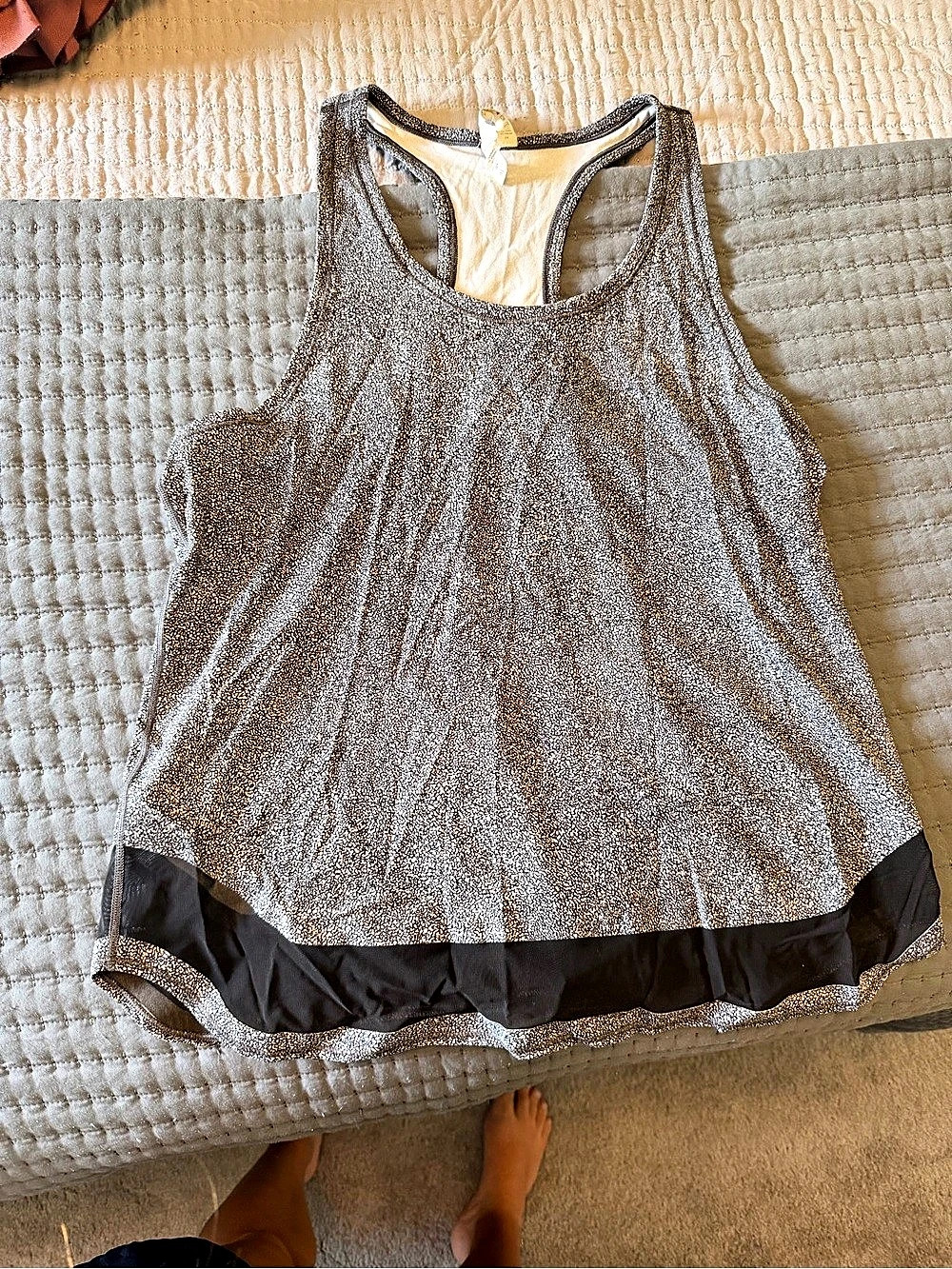 Lululemon Train Times Tank Black & White Size 10